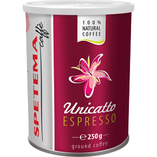 Spetema Unicatto Espresso 250гр мляно кафе в метална кутия
