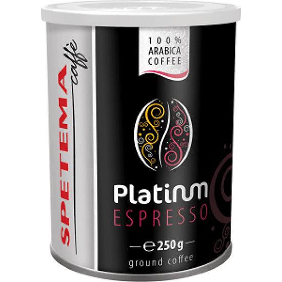 Spetema Platinum Espresso 250гр мляно кафе в метална кутия