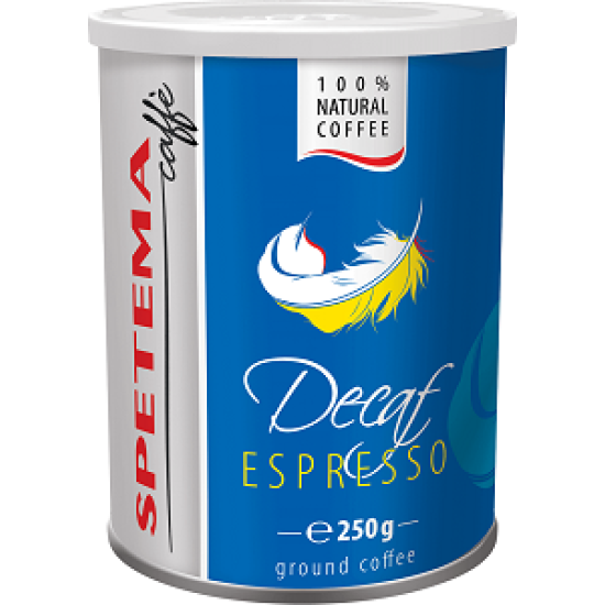 Spetema Decaf 250 гр. мляно безкофеиново кафе в метална кутия
