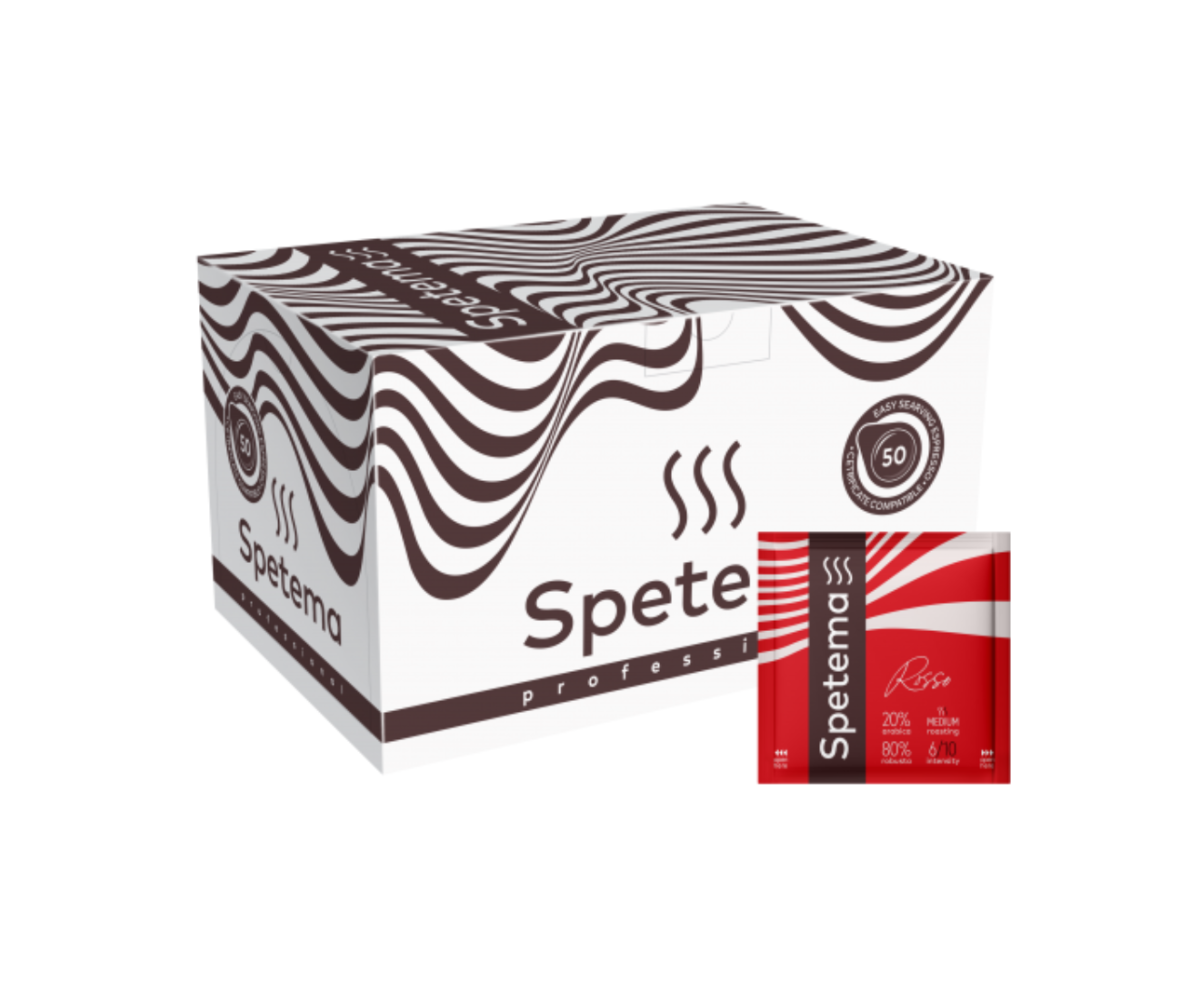Spetema Rosso espresso моно дози 50бр | Spetema моно дози | Е.S.E моно дози |