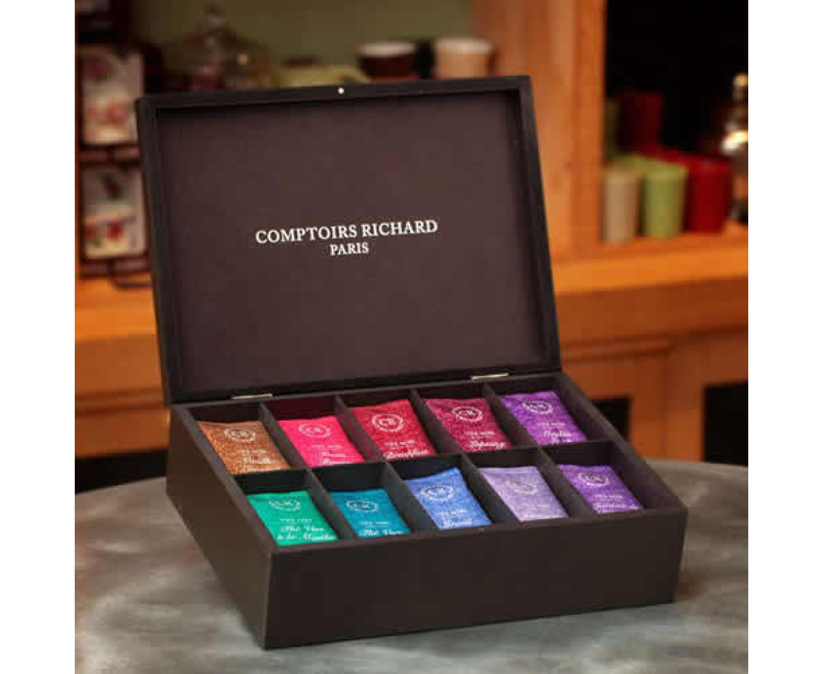 Coffret Thés Comptoirs Richard  - Подаръчен комплект от 100бр сашета зелен и черен чай