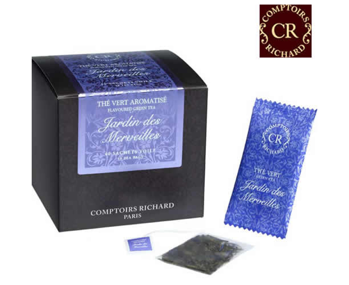 Comptoirs Richard Jardin des Merveilles - 40бр сашета зелен чай Градински чудеса