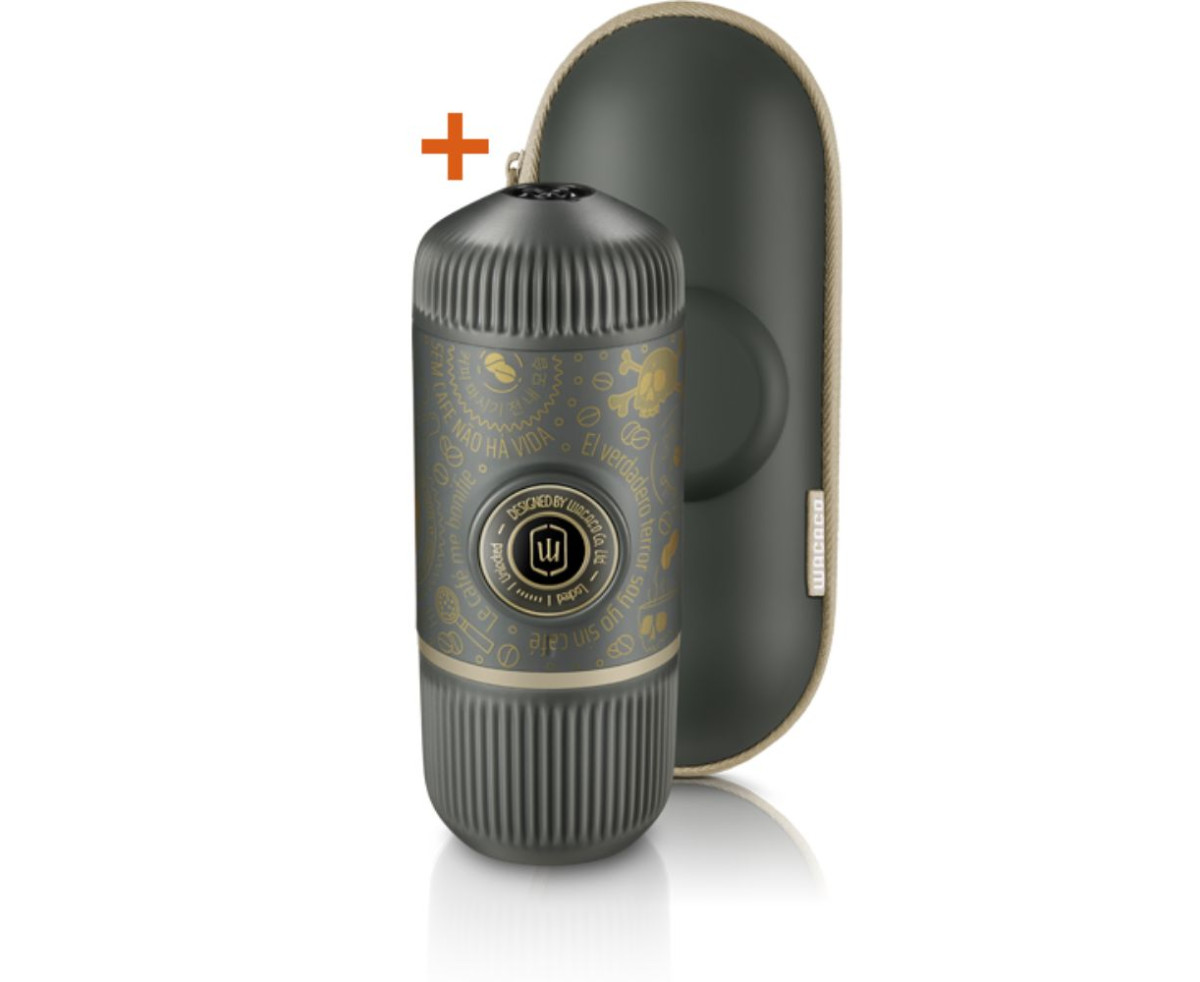 Wacaco® Nanopresso DARK SOULS GREY+ калъф – Преносима машина за еспресо