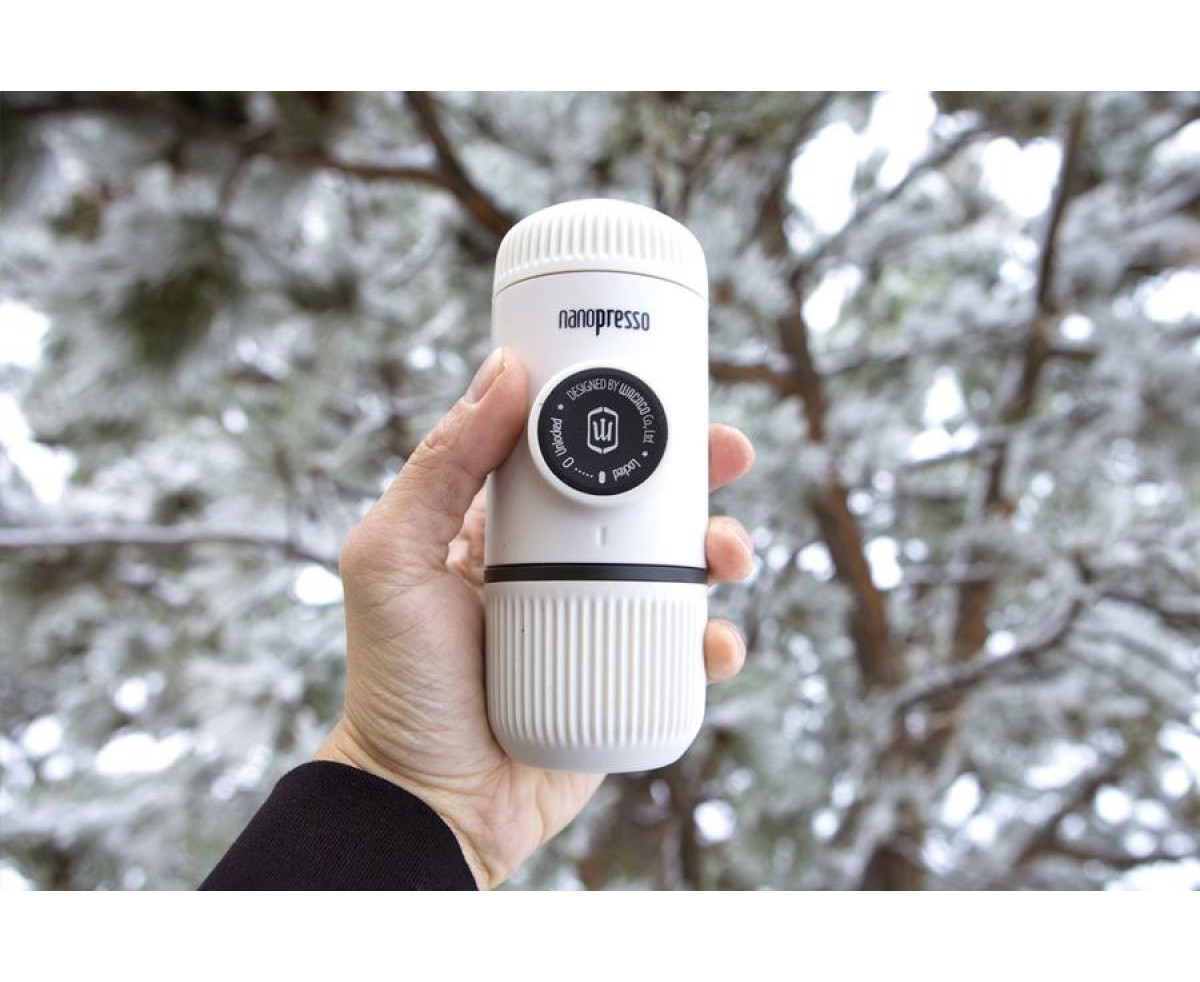 Wacaco® Nanopresso Chill White + калъф – Преносима портативна машина за еспресо