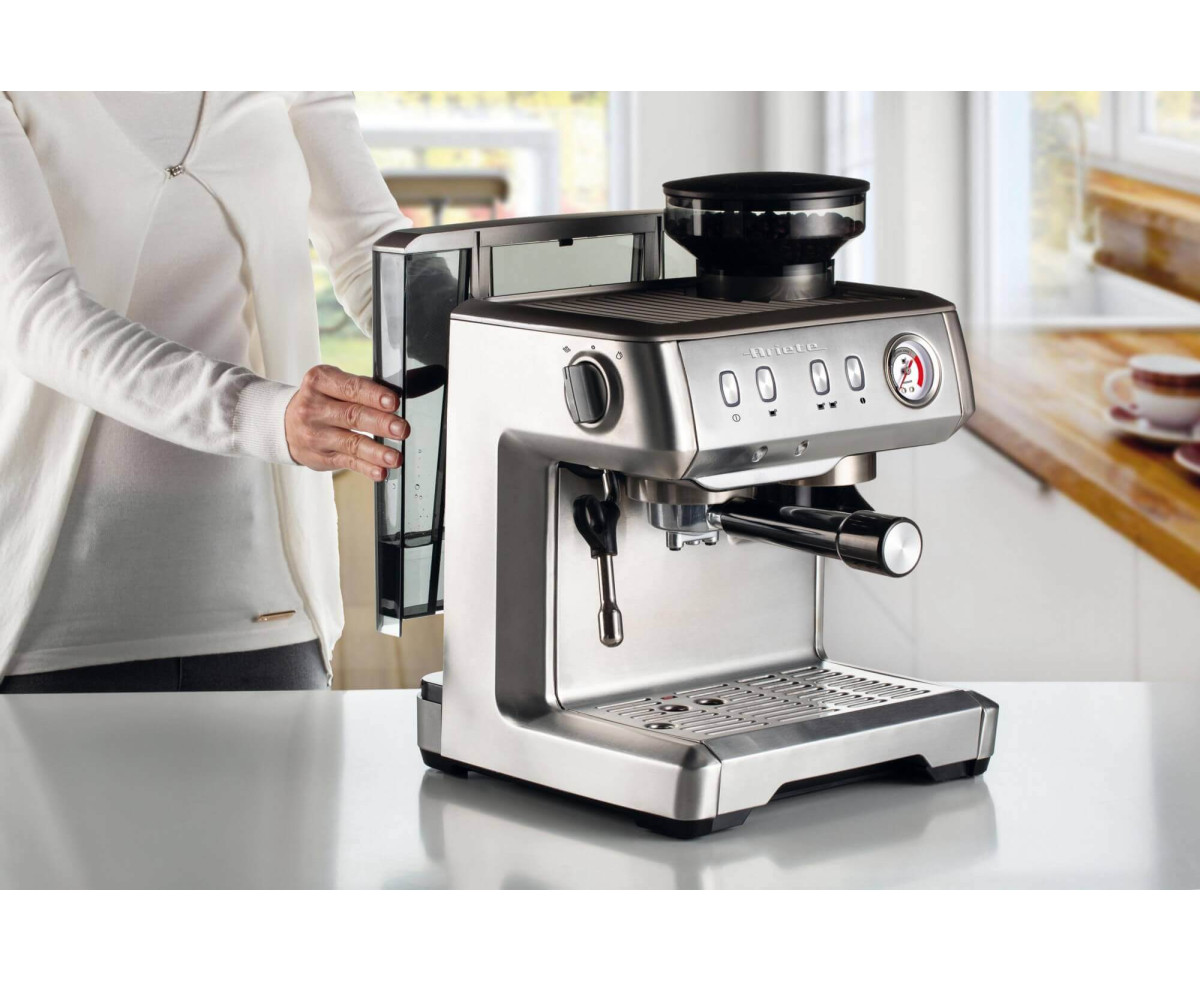КАФЕМАШИНА ARIETE С ВГРАДЕНА МЕЛАЧКА ESPRESSO METAL PRO TOUCHSCREEN SILVER