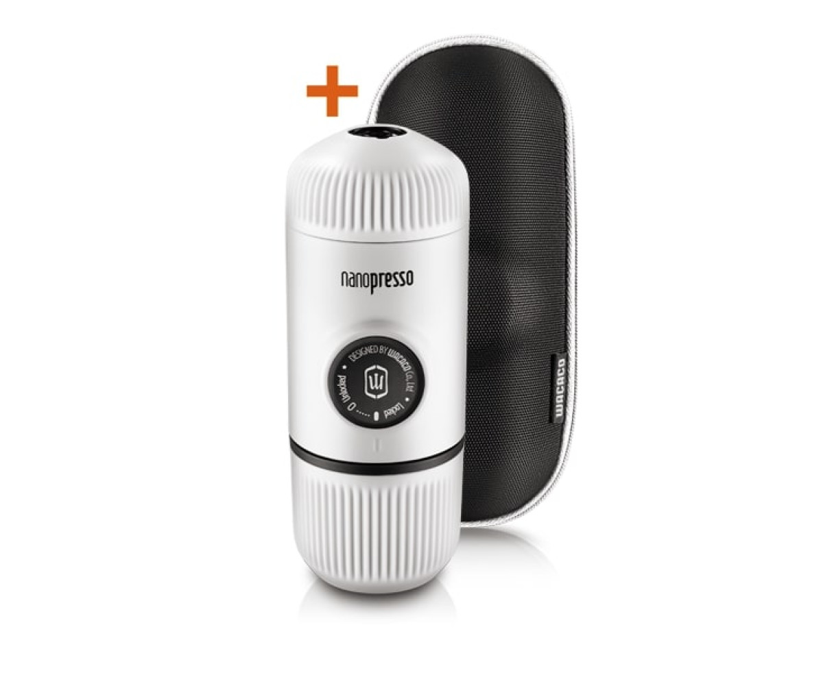 Wacaco® Nanopresso Chill White + калъф – Преносима портативна машина за еспресо