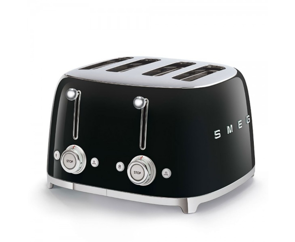 Smeg 50`s Style тостер 4 филии цвят черен