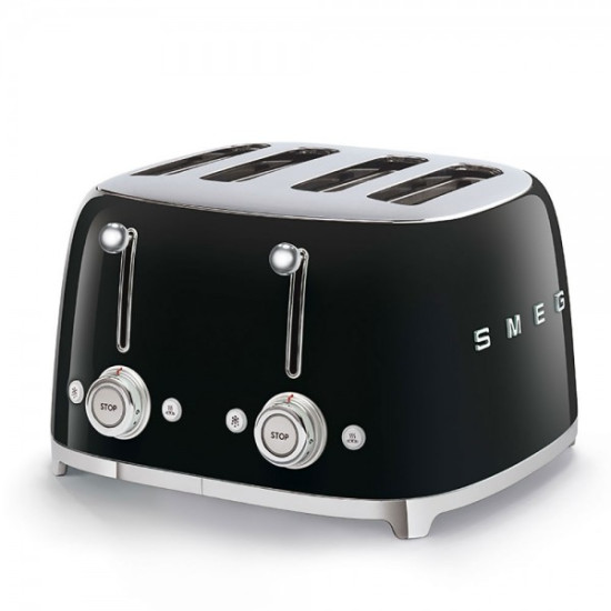 Smeg 50`s Style тостер 4 филии цвят черен