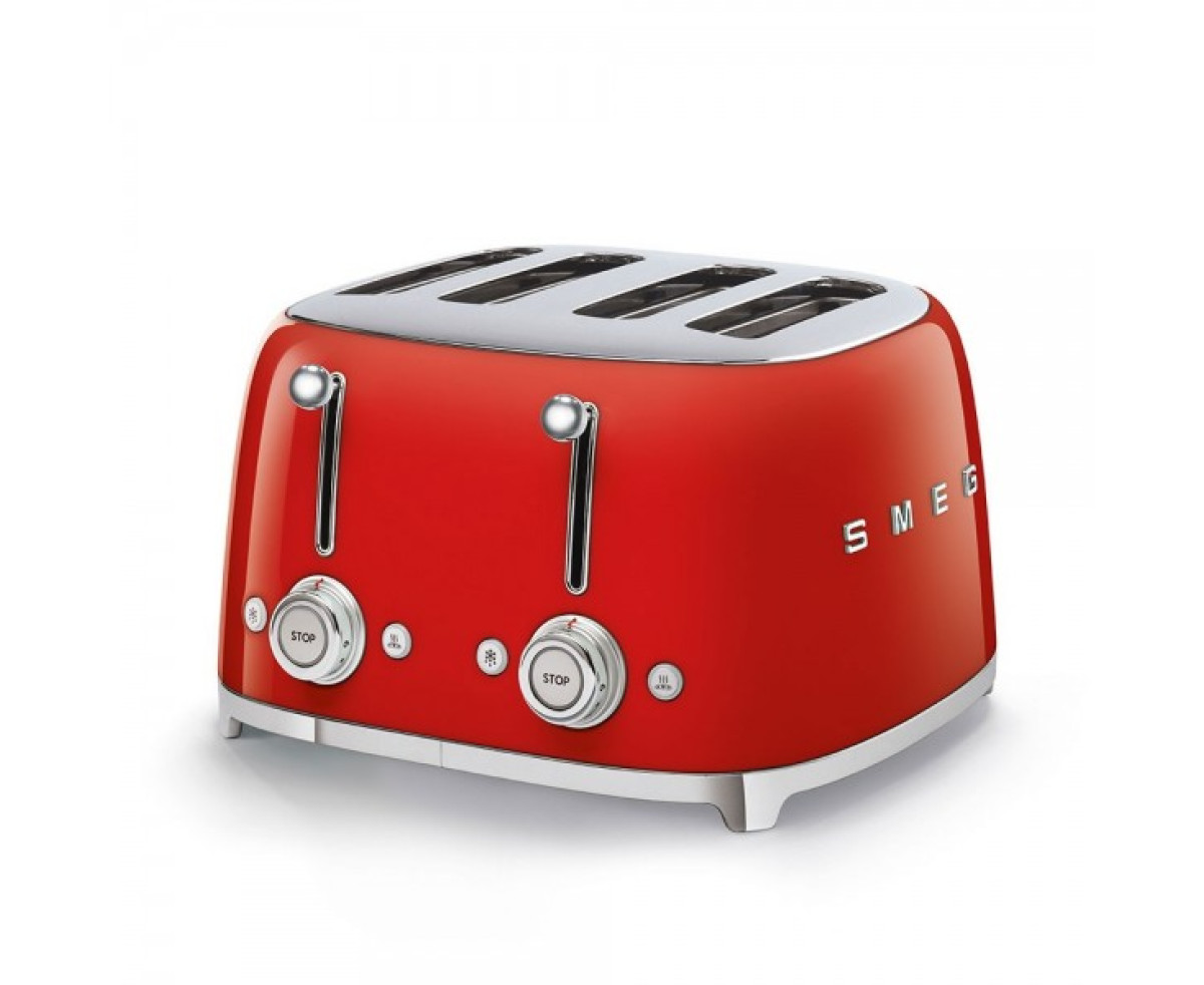 Smeg 50`s Style тостер 4 филии цвят червен