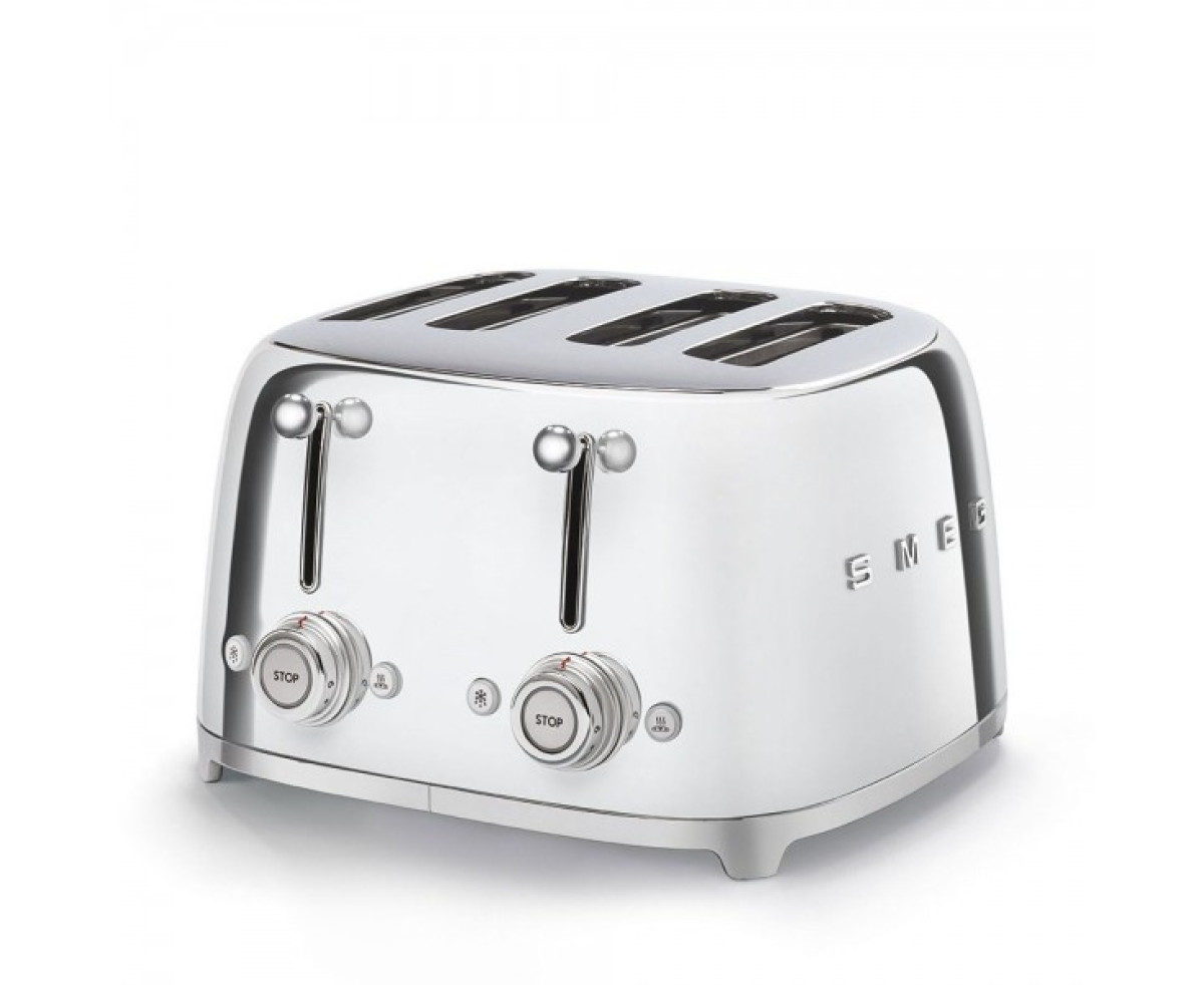 Smeg 50`s Style тостер 4 филии цвят сребърен