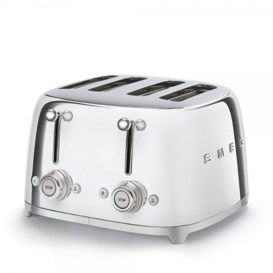 Smeg 50`s Style тостер 4 филии цвят сребърен