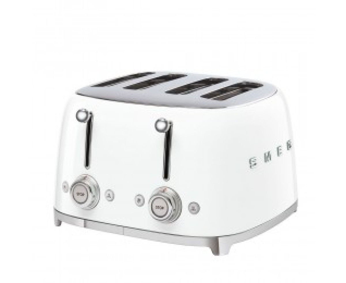 Smeg 50`s Style тостер 4 филии цвят бял