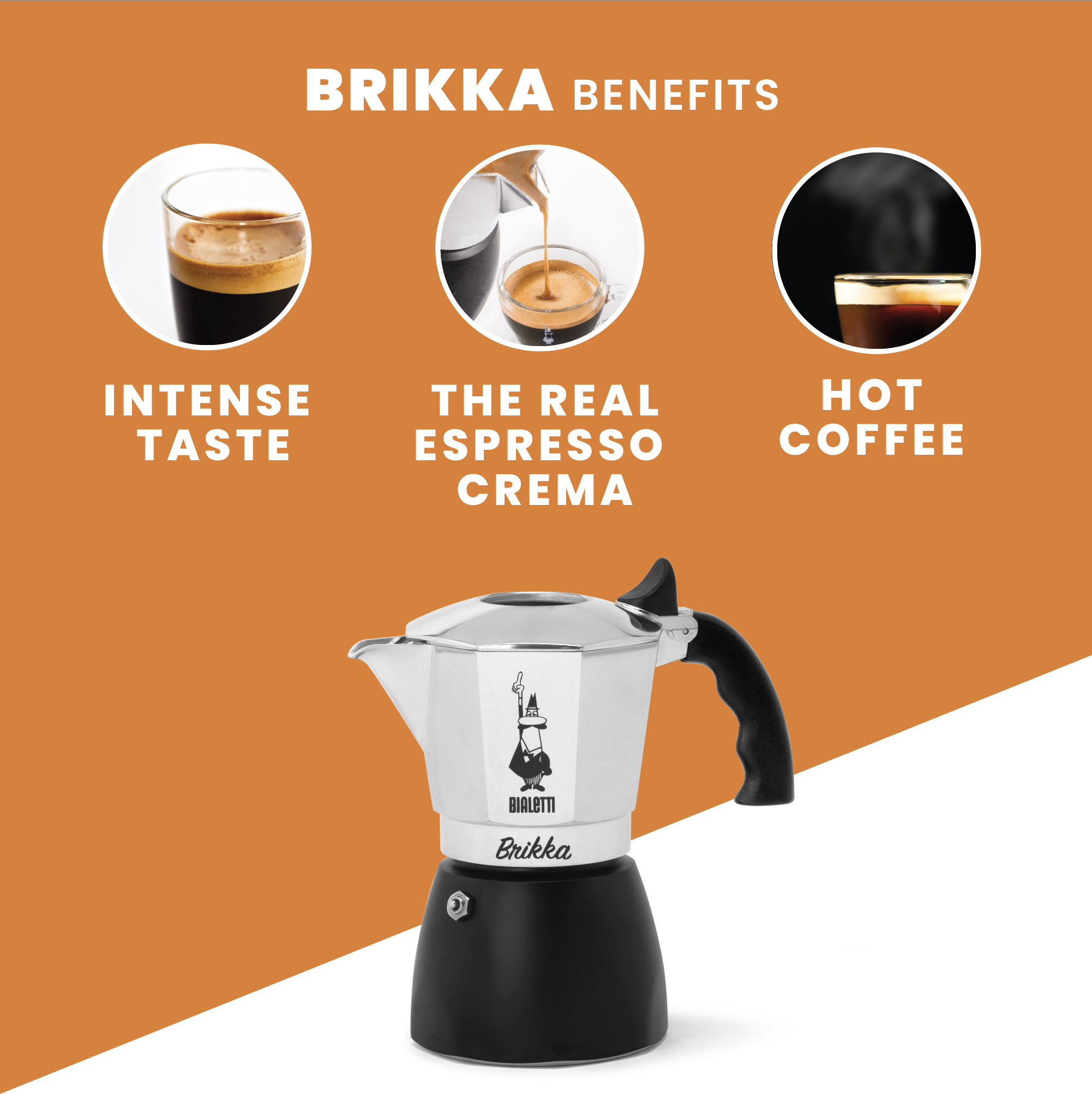 Кафеварка Bialetti Brikka R black за 4 чаши кафе