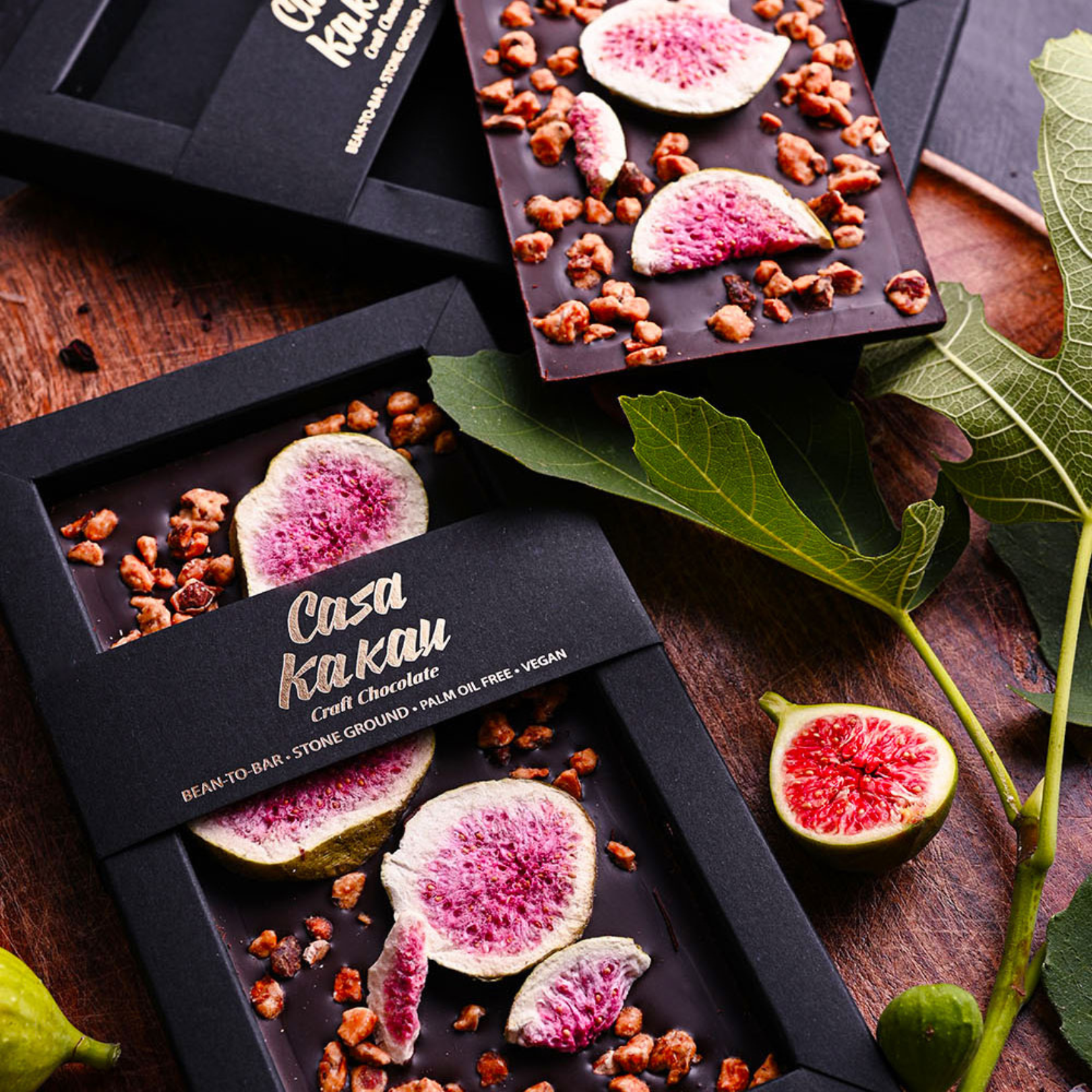 Casa Kakau шоколад от какаови зърна със  Смокиня и Карамелизиран Бадем | Шоколад и сладки | Вкусотийки |