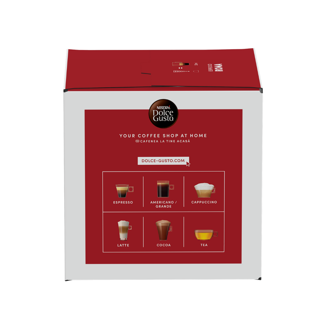 NESCAFÉ® DOLCE GUSTO®  Espresso Roma, кафе капсули, кутия 16 капсули/16 напитки