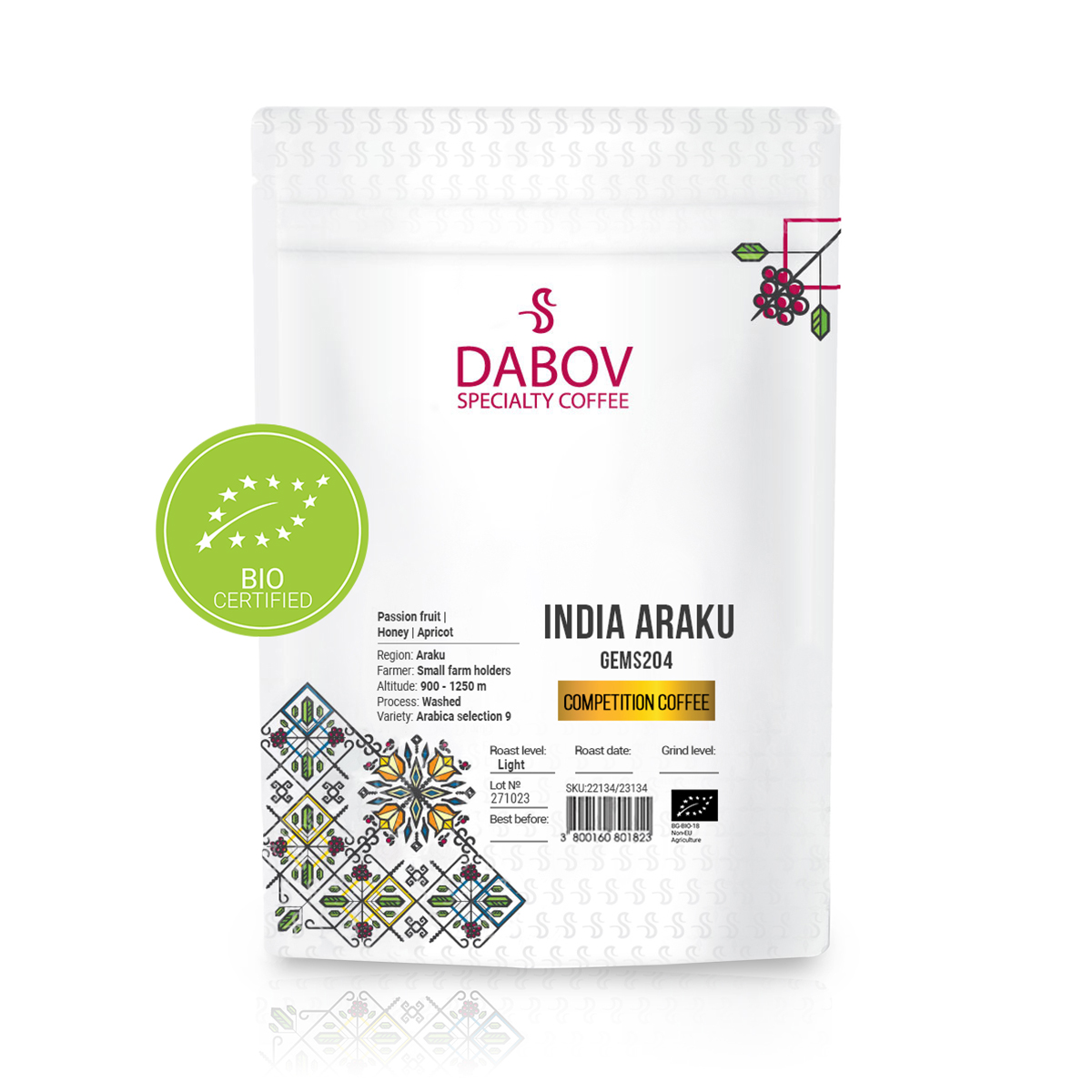 Индия Араку Био Gems GEMS204 DABOV Specialty Coffee 200.8гр