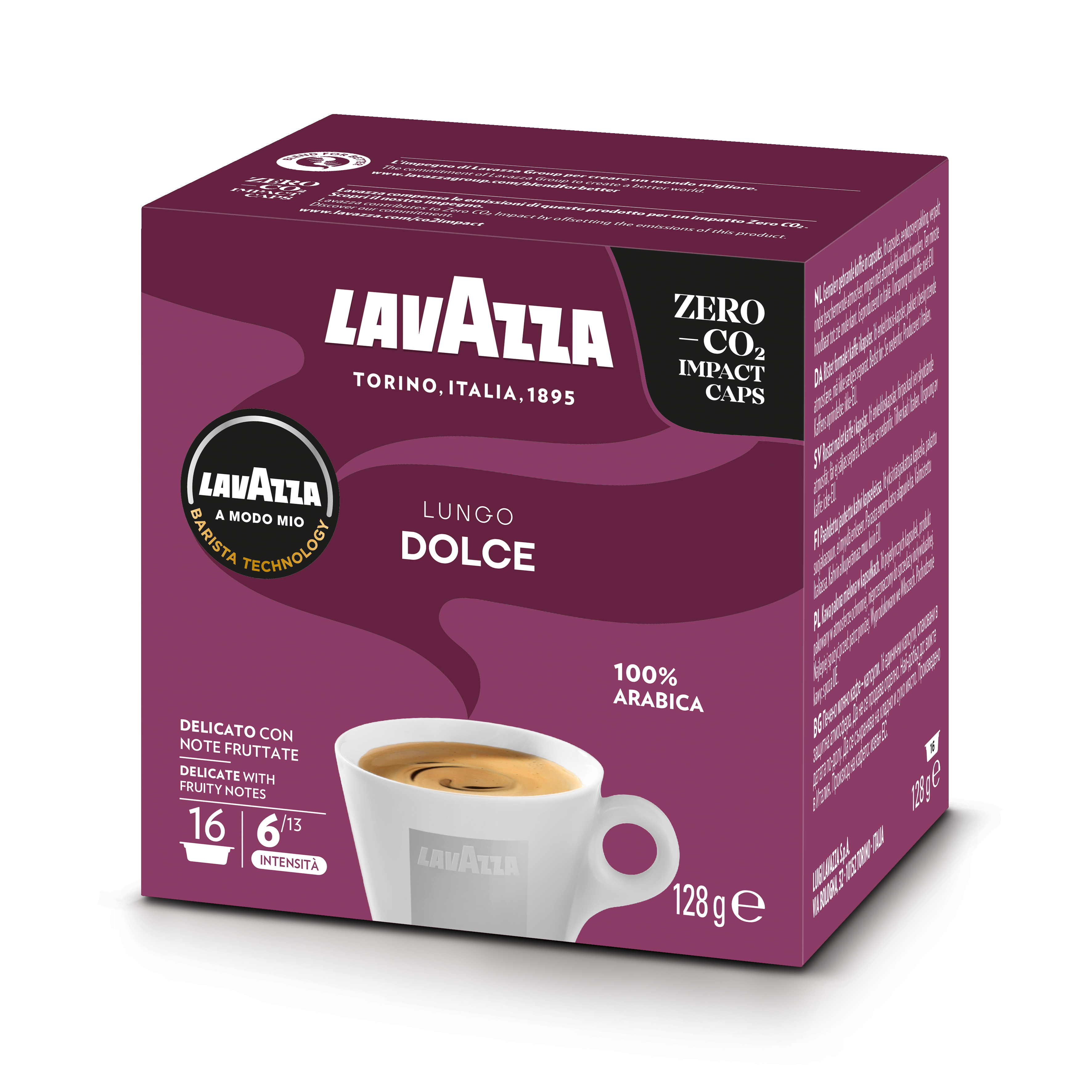 Lavazza Lungo Dolce A Modo Mio 16бр капсули Lavazza Lungo Dolce A Modo Mio 16бр капсули