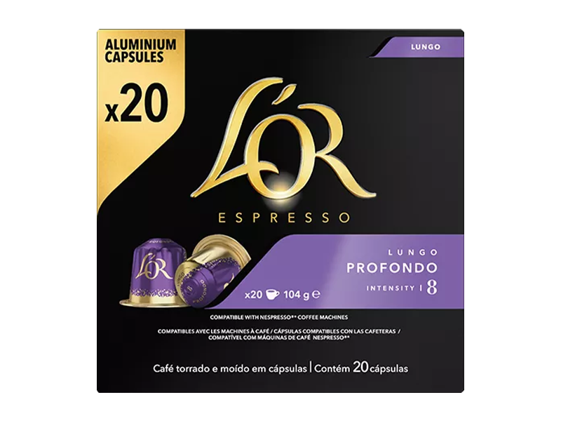  L'Or Lungo Profondo Nespresso съвместими капсули 20бр| Виж всички | Nespresso compatible coffee capsules |