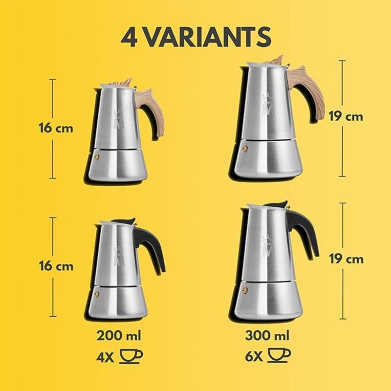 Кафеварка Madamin, Moka Pot, 4 чаши, Кафява дръжка | Кафеварки | Кафемашини |