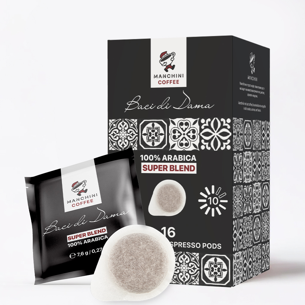 Manchini Baci di Dama - 16бр моно дози | Nespresso съвместими | Кафе капсули |