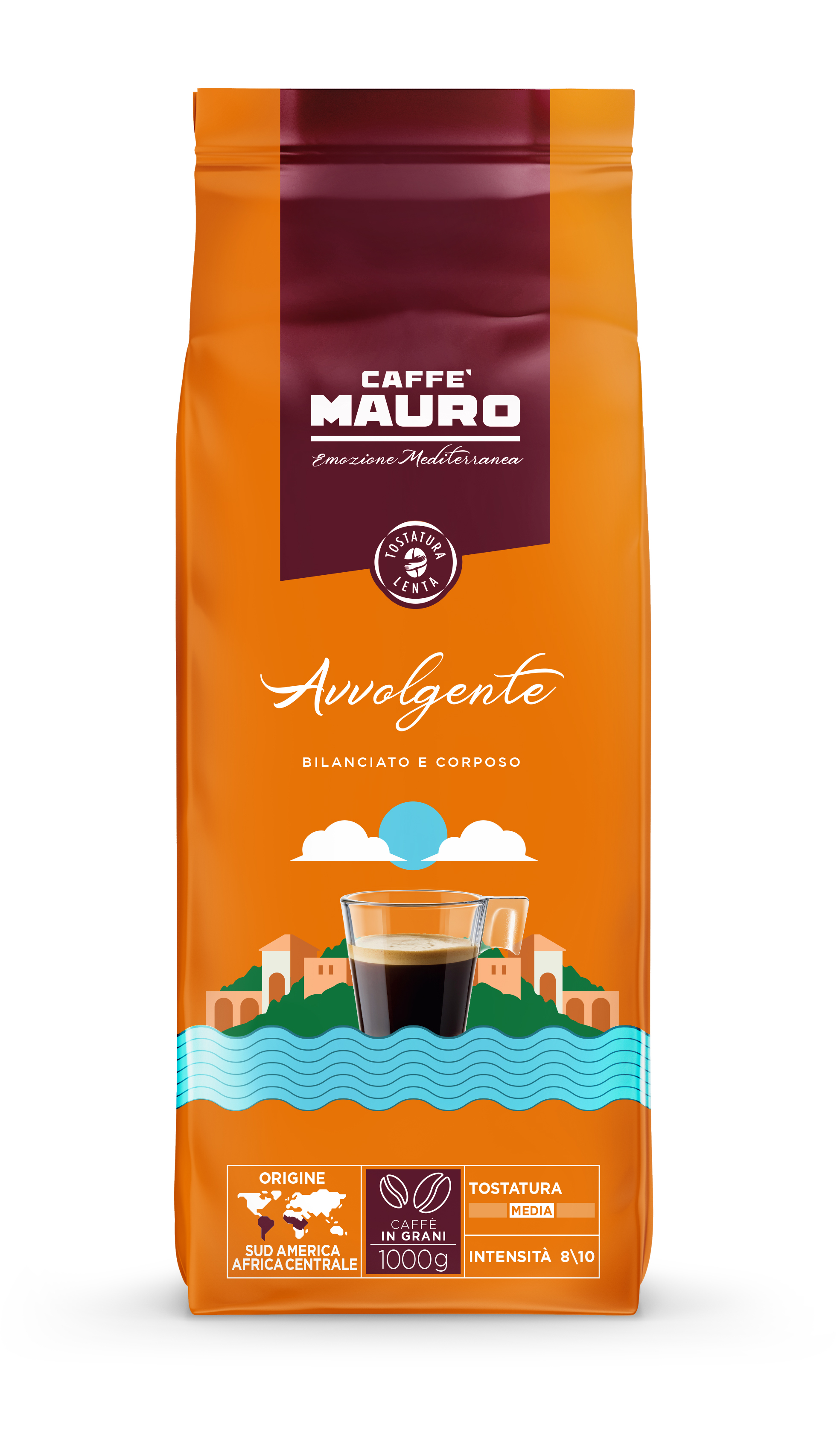 Caffe Mauro Avvolgente 1кг кафе на зърна