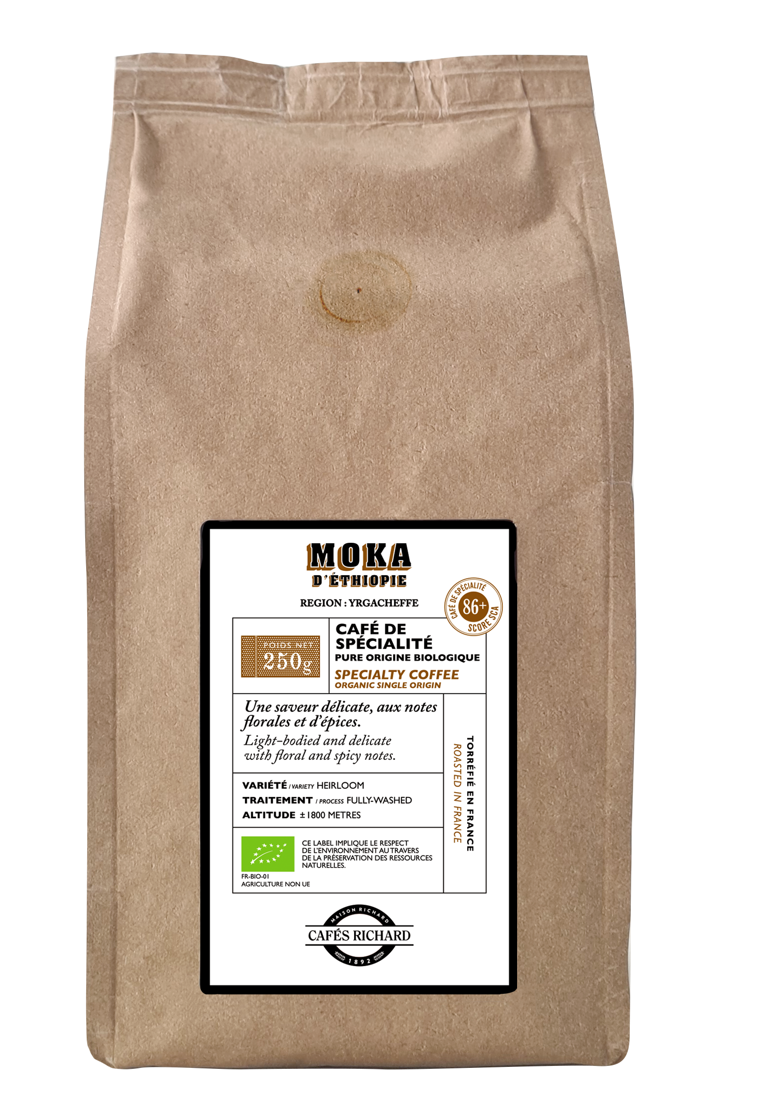 Cafés Richard Moka Ethiopie кафе на зърна 250 гр. | Кафе на зърна | Кафе |