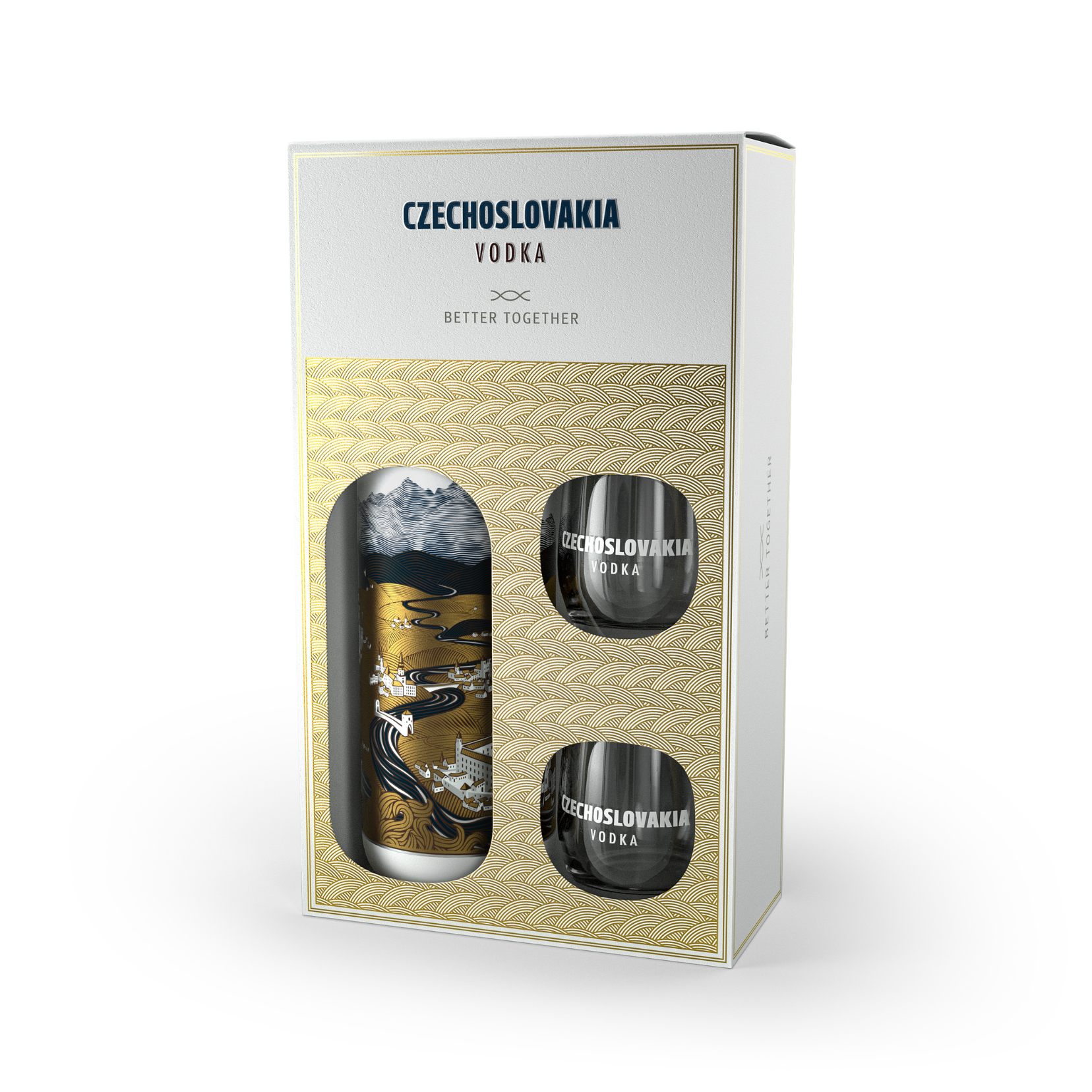 Tatratea Czechoslovakia водка, 700 ml  + 2 чаши