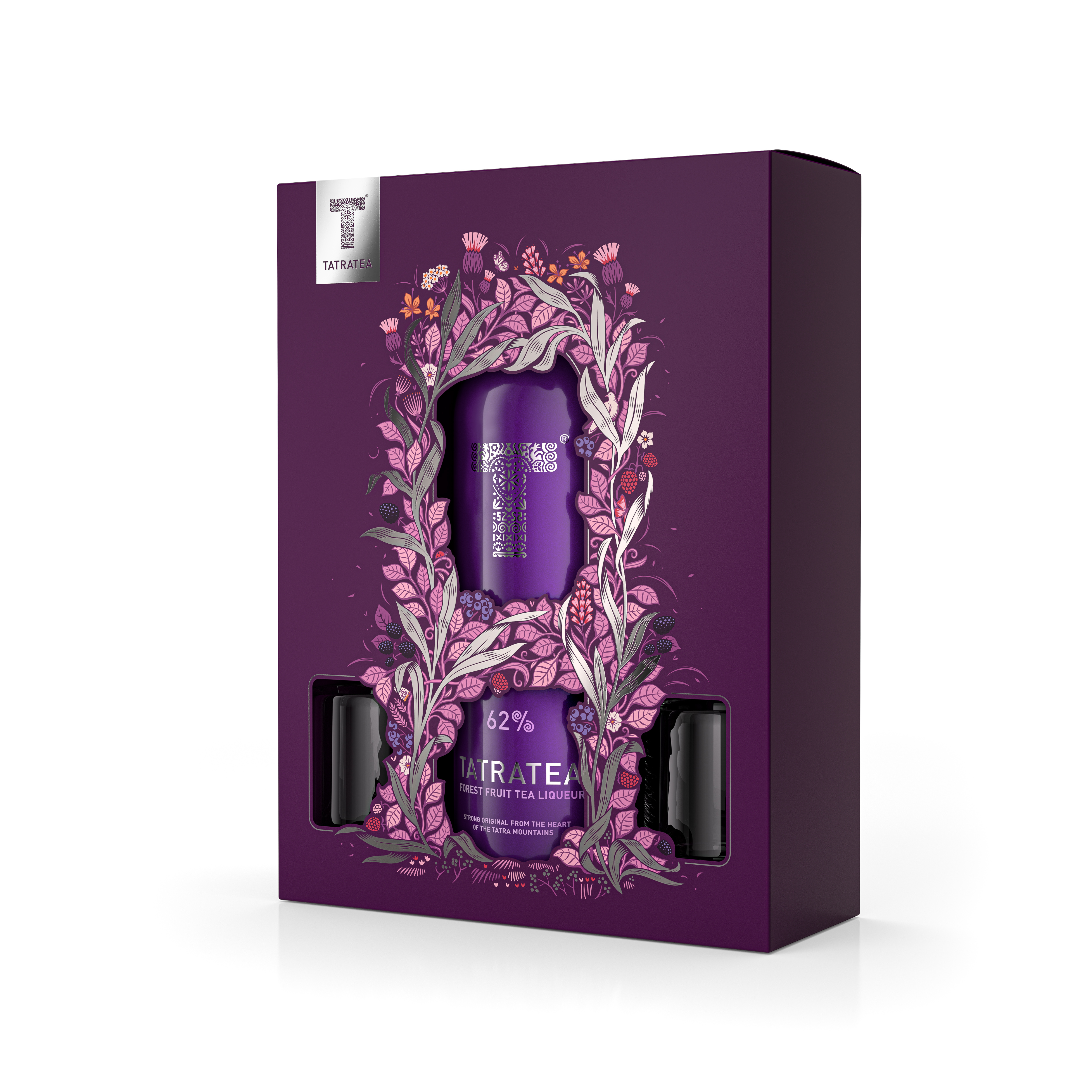 Gift Box Tatratea Forest Fruit 62% + чашки