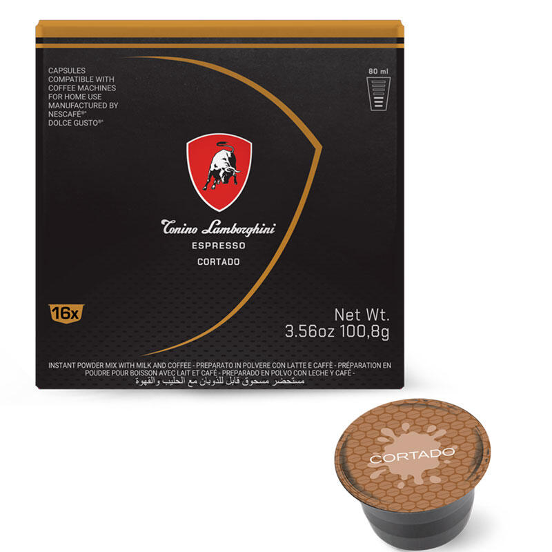 Tonino Lamborghini Cortado Blend – капсули Dolce Gusto 16 бр. | Nescafe Dolce Gusto съвместими | Кафе капсули |
