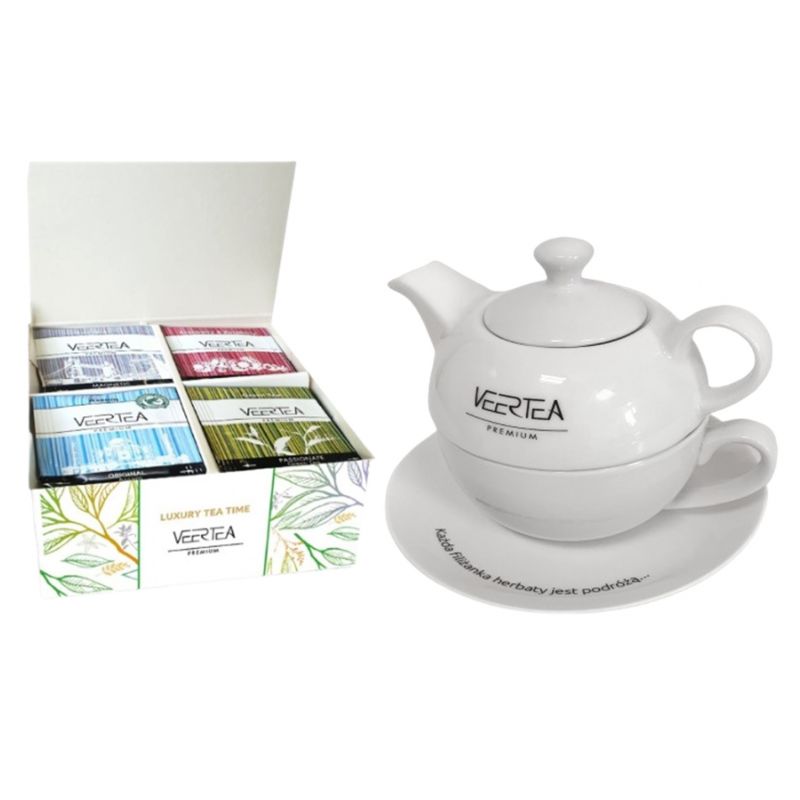 Комплект чайник, чаша за чай, чинийка ​​С 40 пакетчета Veertea | Kimbo | Друго |