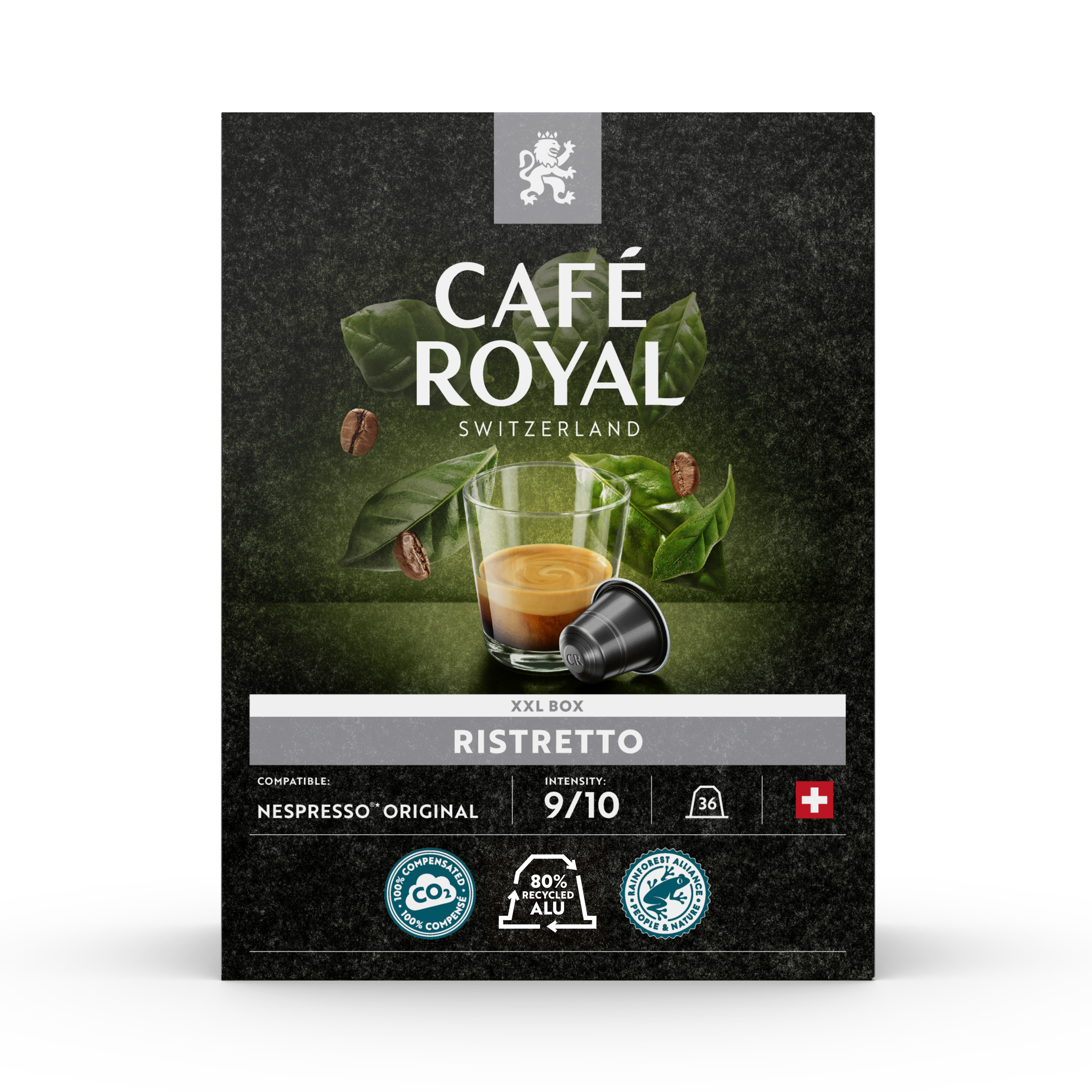 Café Royal Ristretto 180  compatible Nespresso aluminium coffee capsules