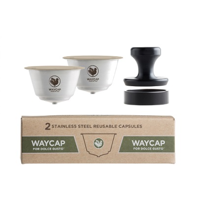 WAYCAP капсули за многократна употреба за Dolce Gusto кафемашина от неръждаема стомана- 2бр | Nescafe Dolce Gusto | Nescafe Dolce Gusto съвместими |