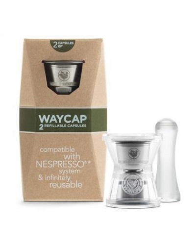 WAYCAP капсули за многократна употреба от неръждаема стомана за Nespresso кафемашина- 2 бр