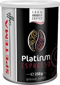 Spetema Platinum Espresso 250гр мляно кафе в метална кутия